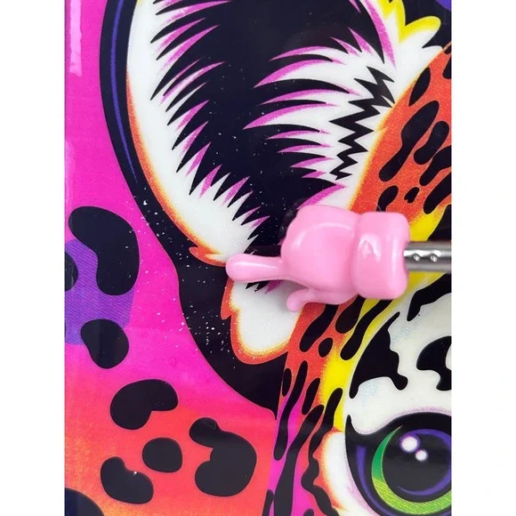 Lisa Frank Leopard Print Zip 3 Ring Binder School Supply Organizer Fantastic - Picture 5 of 16